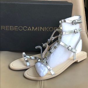 Rebecca Minkoff Georgina Metallic Gladiator Sandal